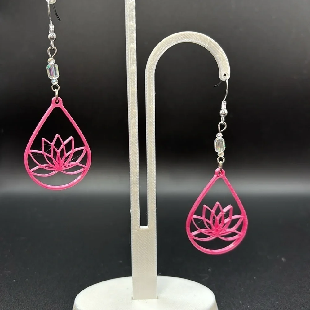 Lotus Teardrop Earrings